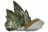 Green-Black Calcite Crystal Cluster - Sweetwater Mine #176300-4